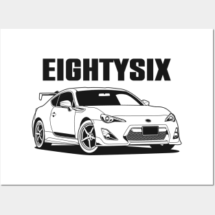 GT86 Monochrome Posters and Art